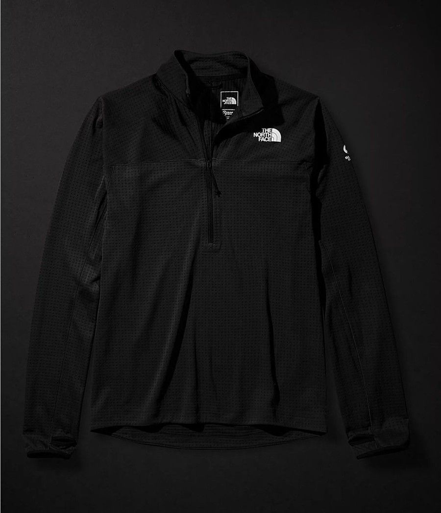 Pánské Mikiny The North Face Summit Dot Fleece ½ Zip Černé | JKXPFAE-67