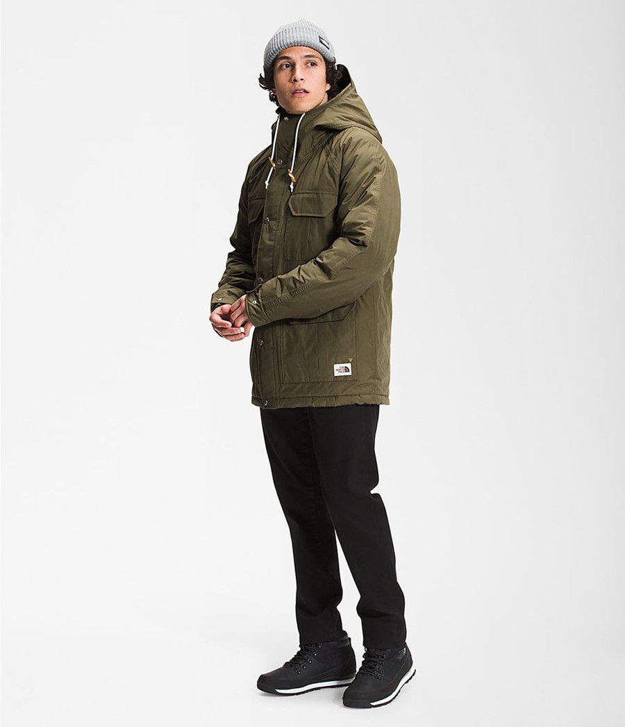 Pánské Parkas The North Face Thermoball Dryvent Mountain Olivy Zelené | BJTQCNY-40