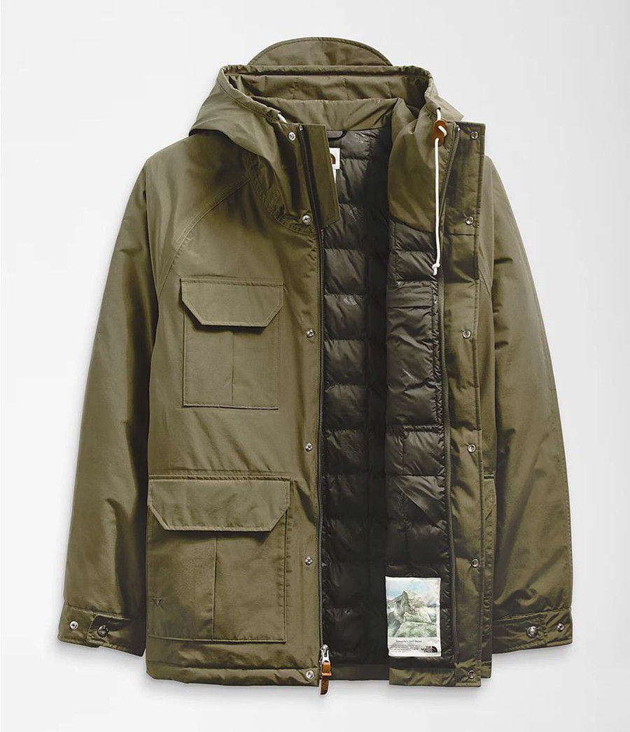 Pánské Parkas The North Face Thermoball Dryvent Mountain Olivy Zelené | BJTQCNY-40