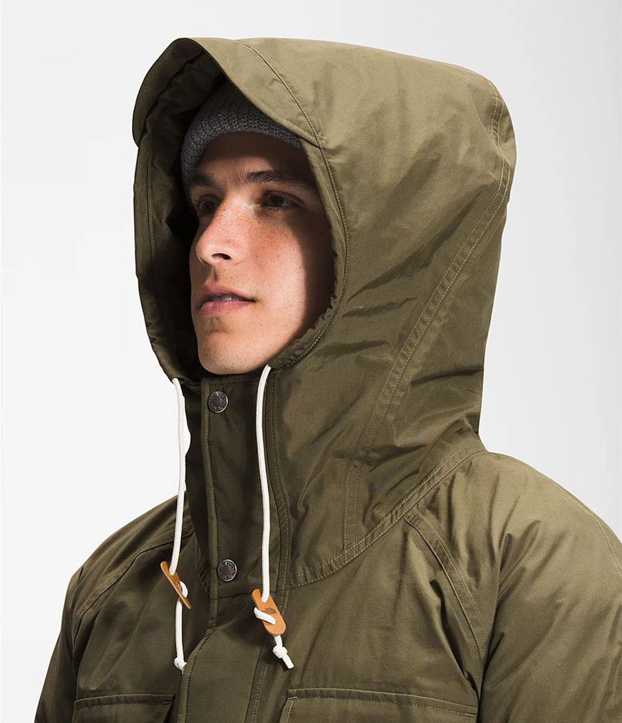 Pánské Parkas The North Face Thermoball Dryvent Mountain Olivy Zelené | BJTQCNY-40