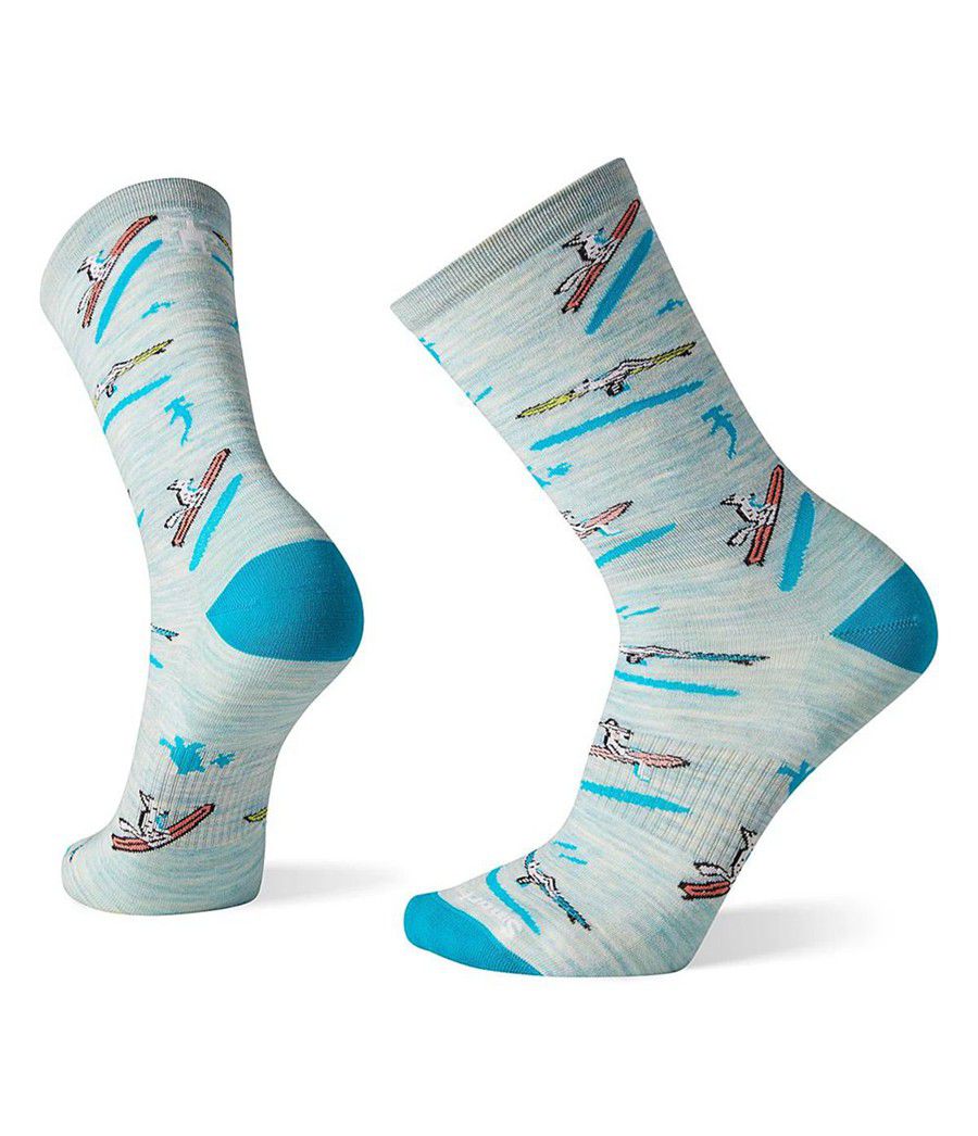 Pánské Ponožky The North Face Smartwool Layered Rib Crew Blankyt | UHWDCAJ-46