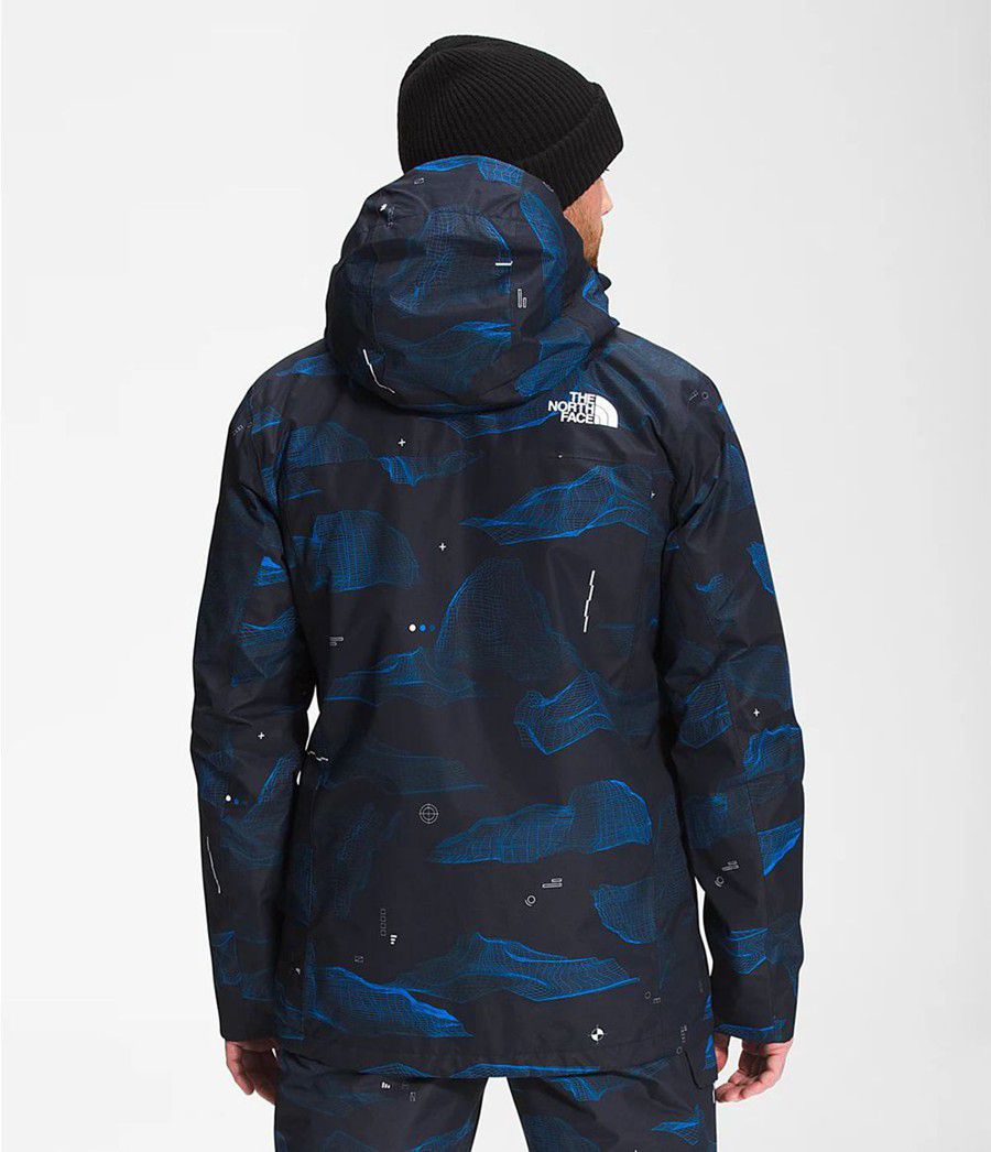 Pánské Péřové Bundy The North Face Thermoball Eco Snow Triclimate® Tmavě Blankyt | MILWZEU-95