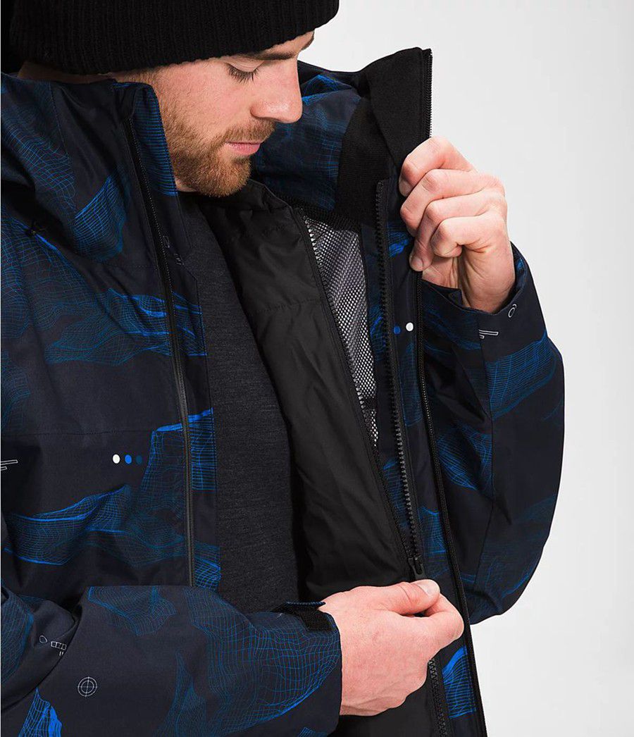 Pánské Péřové Bundy The North Face Thermoball Eco Snow Triclimate® Tmavě Blankyt | MILWZEU-95