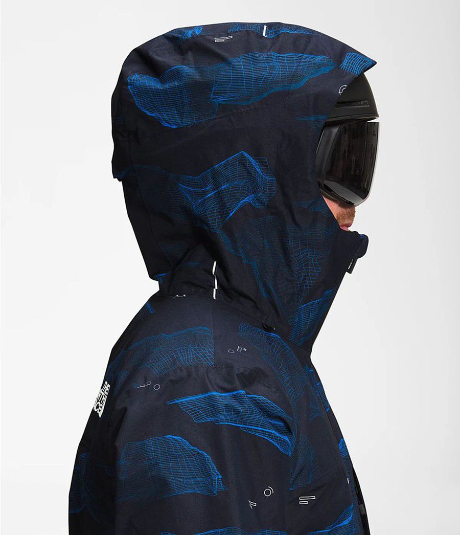 Pánské Péřové Bundy The North Face Thermoball Eco Snow Triclimate® Tmavě Blankyt | MILWZEU-95