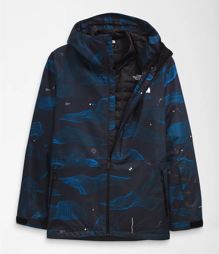 Pánské Péřové Bundy The North Face Thermoball Eco Snow Triclimate® Tmavě Blankyt | MILWZEU-95