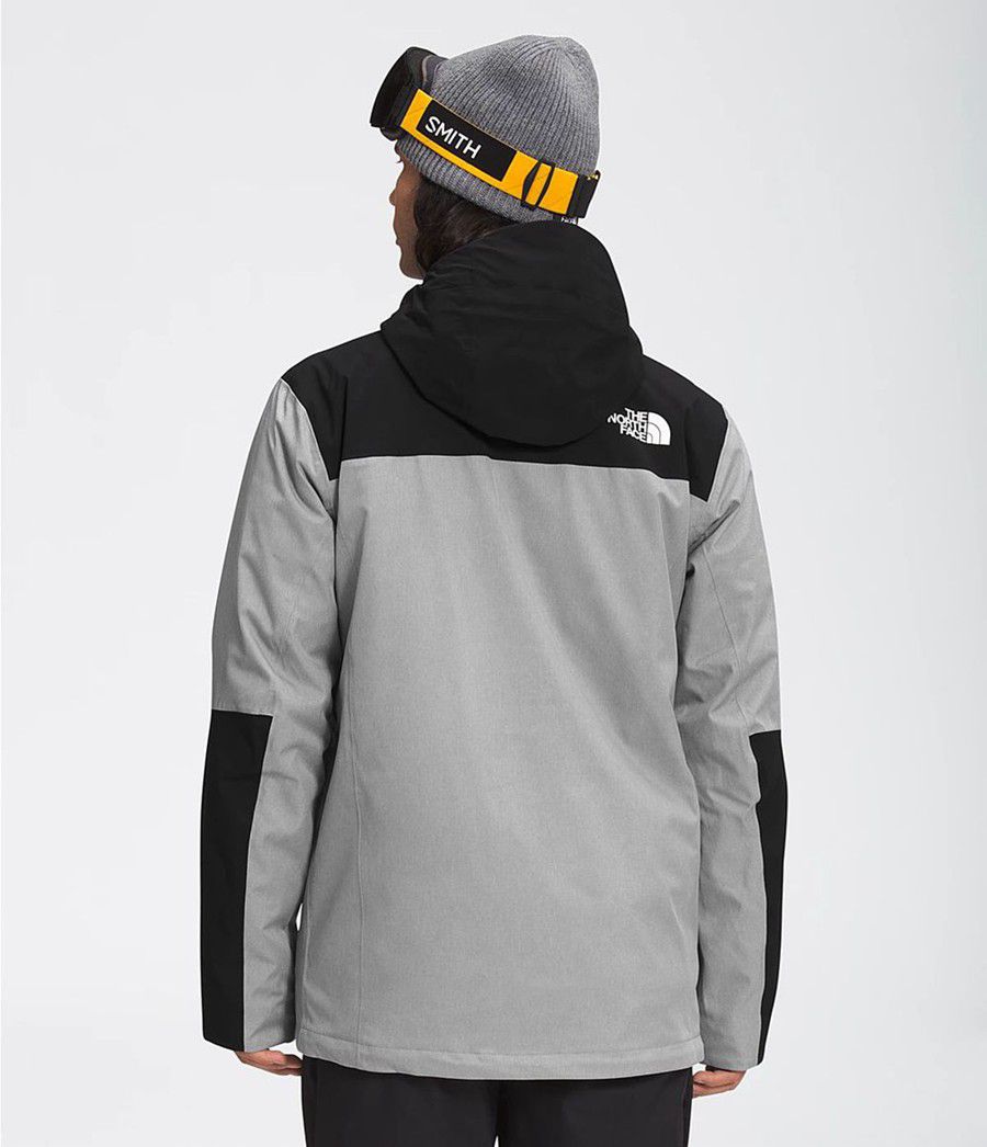 Pánské Péřové Bundy The North Face Thermoball Eco Snow Triclimate® Šedé | YFRGJCK-91