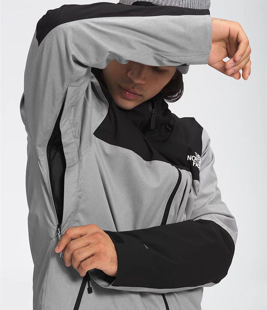 Pánské Péřové Bundy The North Face Thermoball Eco Snow Triclimate® Šedé | YFRGJCK-91