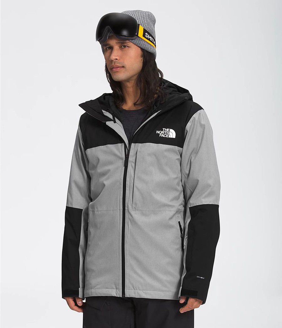 Pánské Péřové Bundy The North Face Thermoball Eco Snow Triclimate® Šedé | YFRGJCK-91