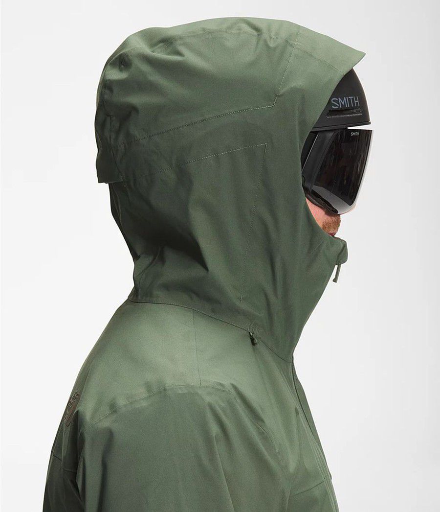 Pánské Péřové Bundy The North Face Thermoball Eco Snow Triclimate® Zelene | VOPBWUY-70