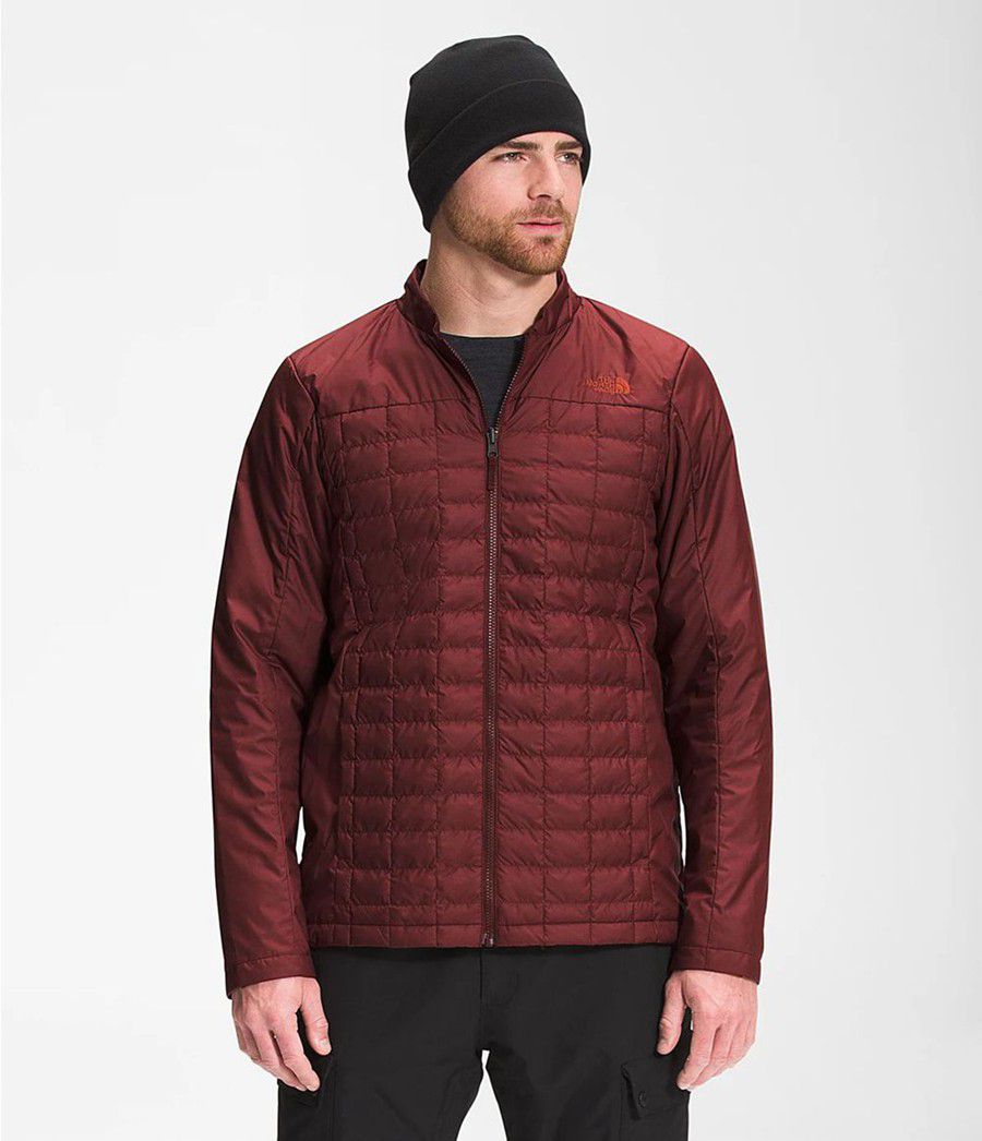 Pánské Péřové Bundy The North Face Thermoball Eco Snow Triclimate® Červené | KYDHEIM-63
