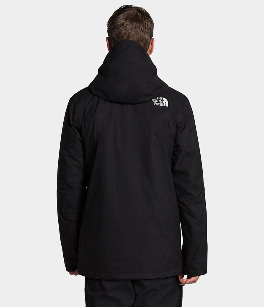 Pánské Péřové Bundy The North Face Thermoball Eco Snow Triclimate® Černé | GSEIJLO-53