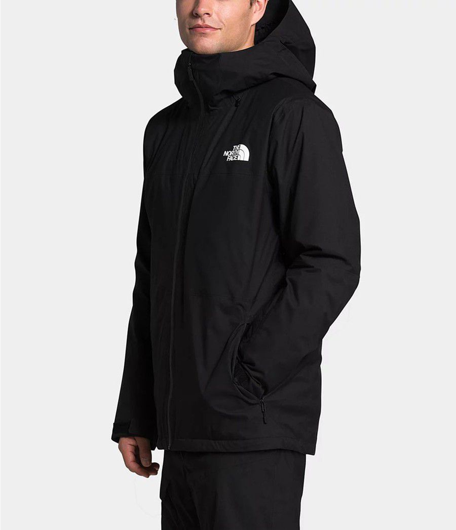 Pánské Péřové Bundy The North Face Thermoball Eco Snow Triclimate® Černé | GSEIJLO-53