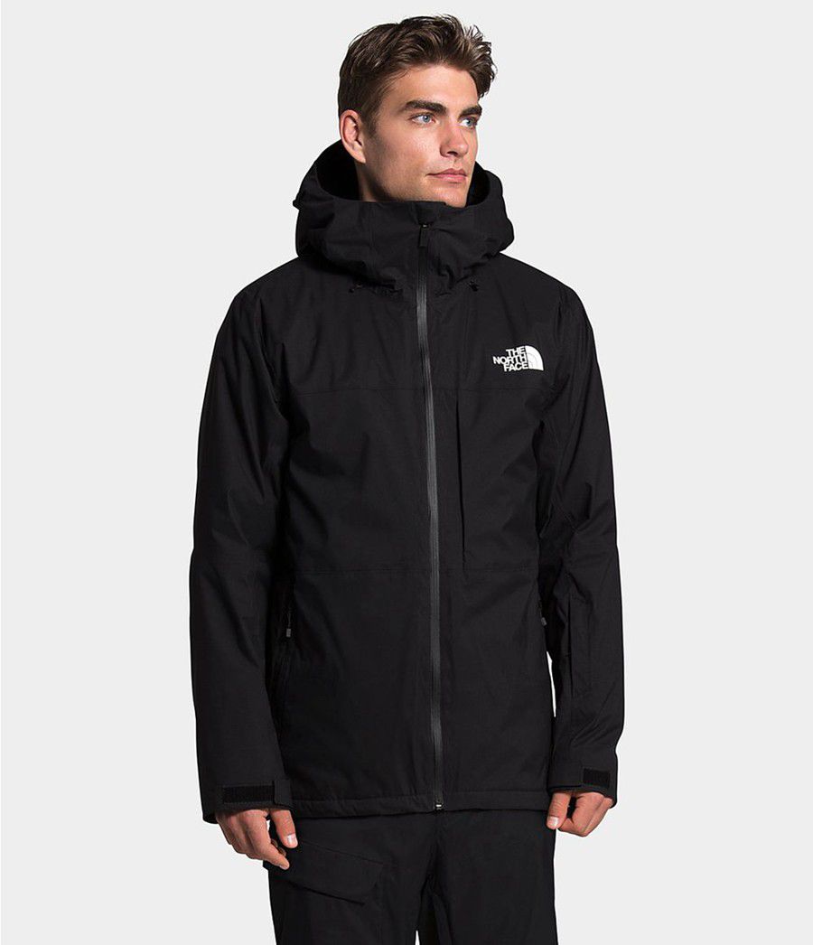 Pánské Péřové Bundy The North Face Thermoball Eco Snow Triclimate® Černé | GSEIJLO-53