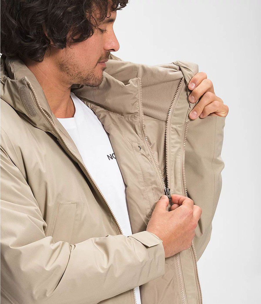 Pánské Rainwear The North Face Arctic Triclimate® Béžový | JMPTAFR-23