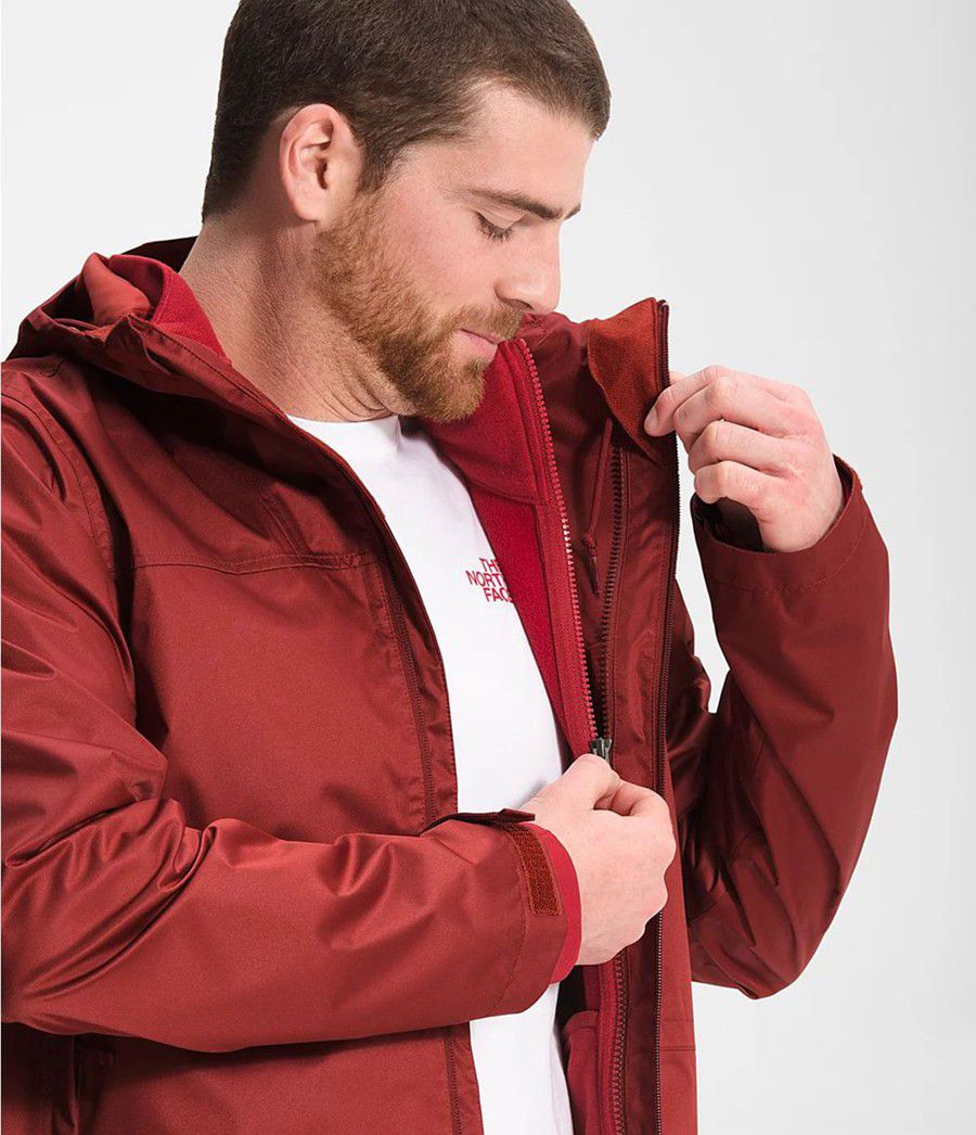 Pánské Rainwear The North Face Arrowood Triclimate® Červené | UMNEWCJ-90