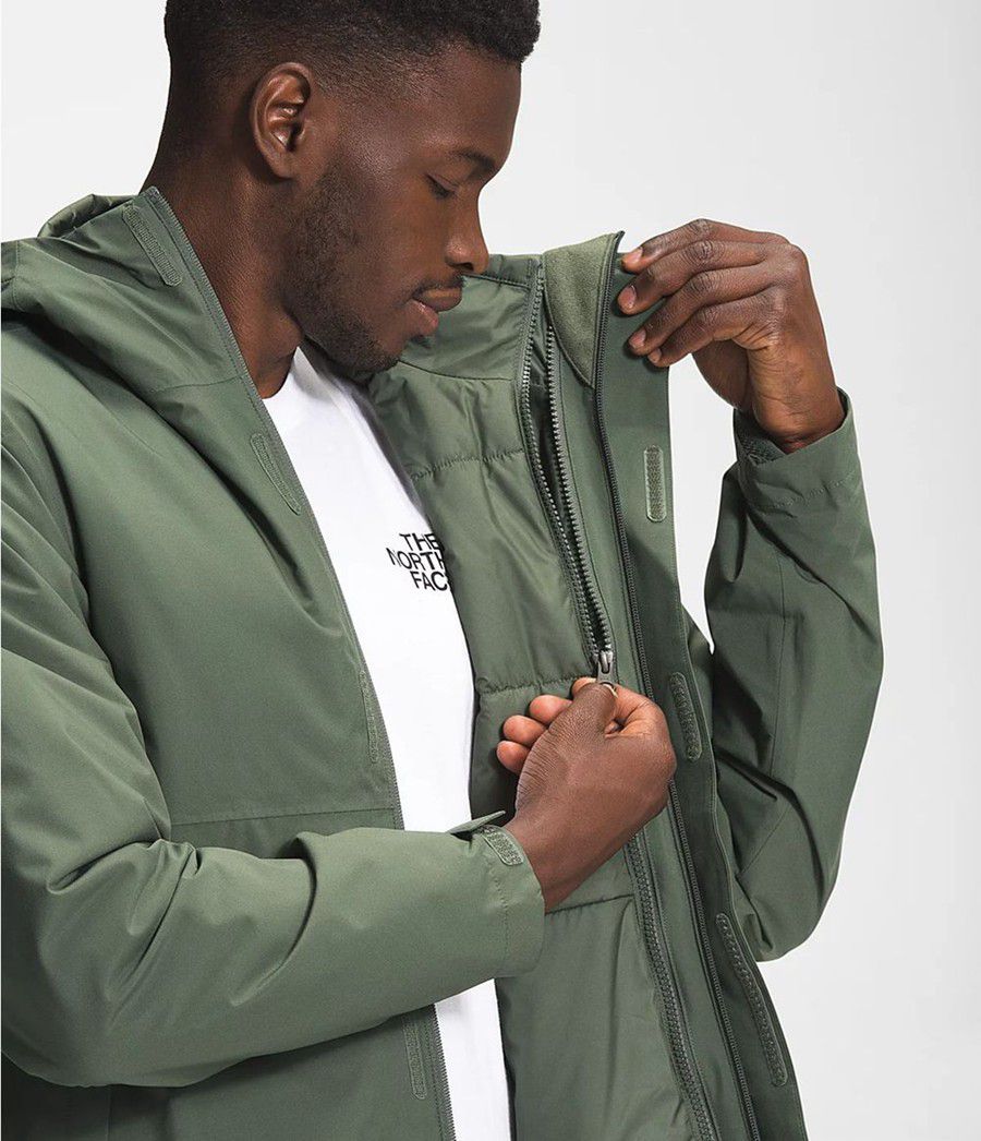 Pánské Rainwear The North Face Carto Triclimate® Zelene | BCGZPON-75