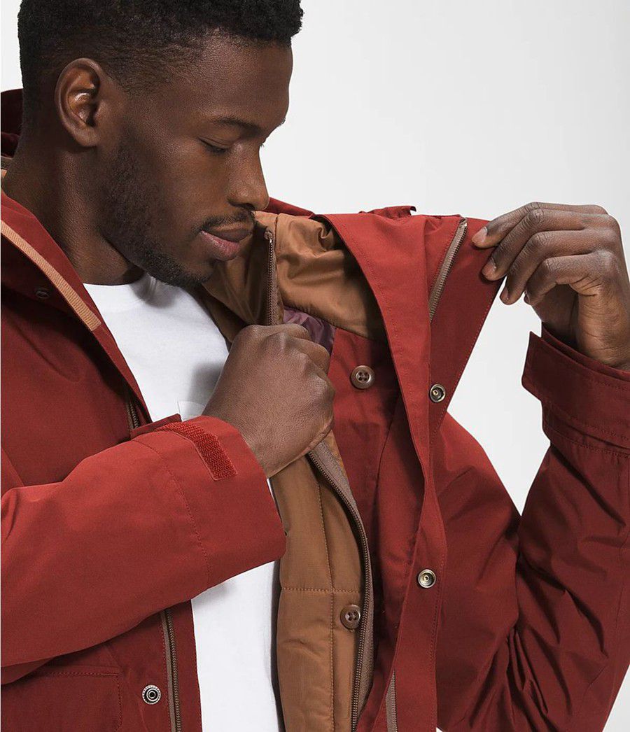 Pánské Rainwear The North Face Fine Pine Červené | AUHPEJM-43