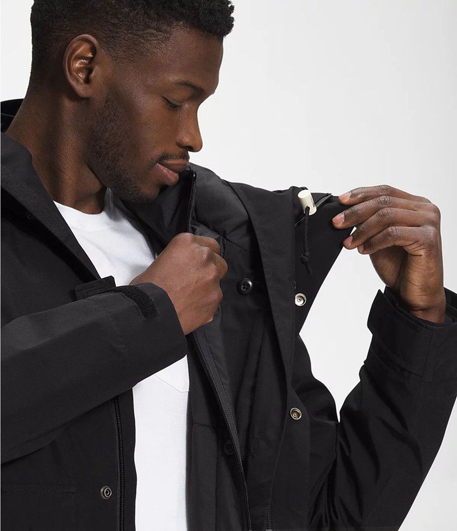 Pánské Rainwear The North Face Fine Pine Černé | REVSJTL-63