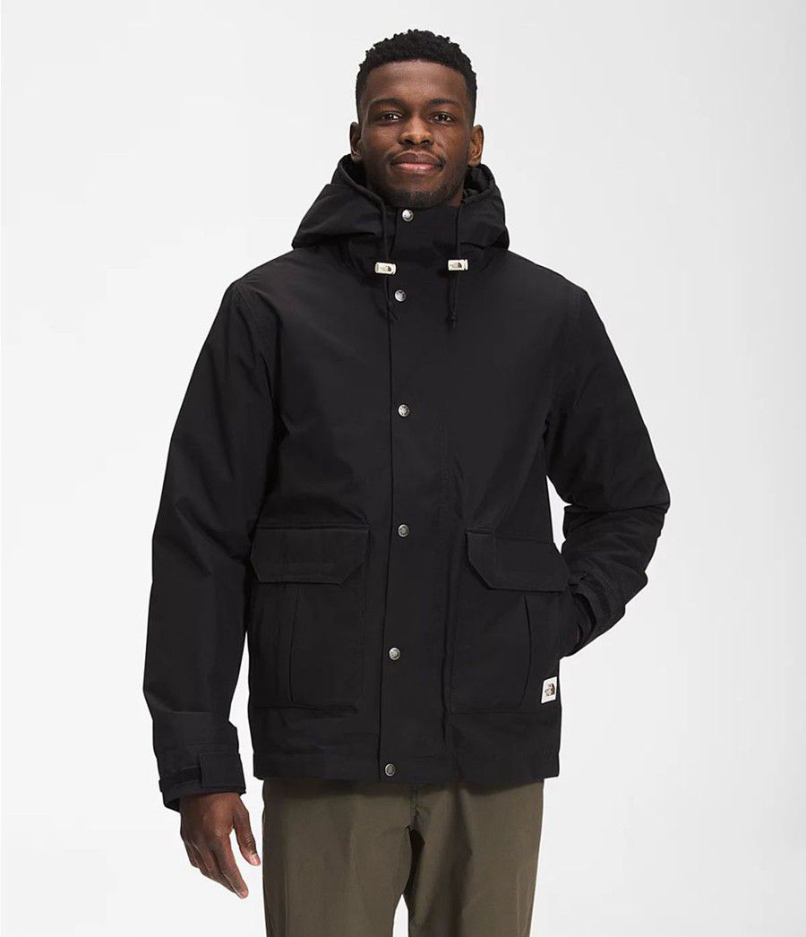 Pánské Rainwear The North Face Fine Pine Černé | REVSJTL-63
