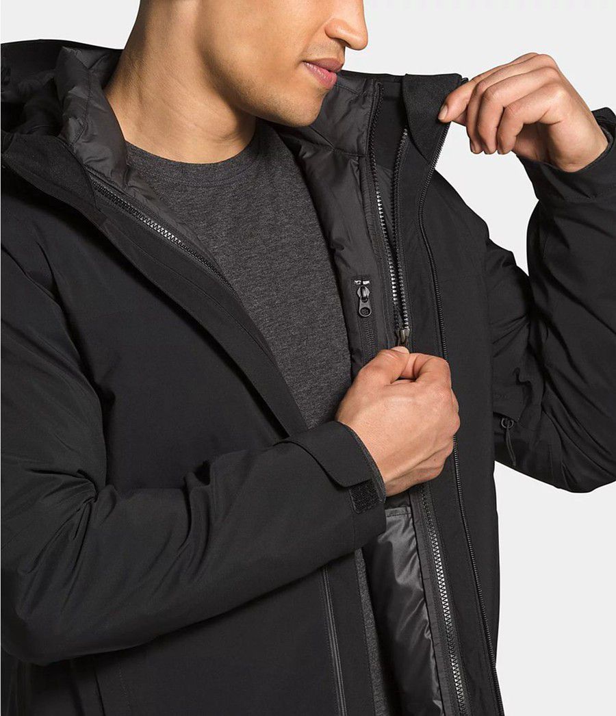 Pánské Rainwear The North Face Mountain Light Futurelight Triclimate® Černé | WGXQATE-69