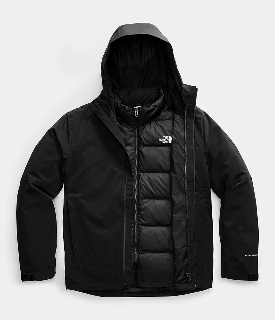 Pánské Rainwear The North Face Mountain Light Futurelight Triclimate® Černé | WGXQATE-69