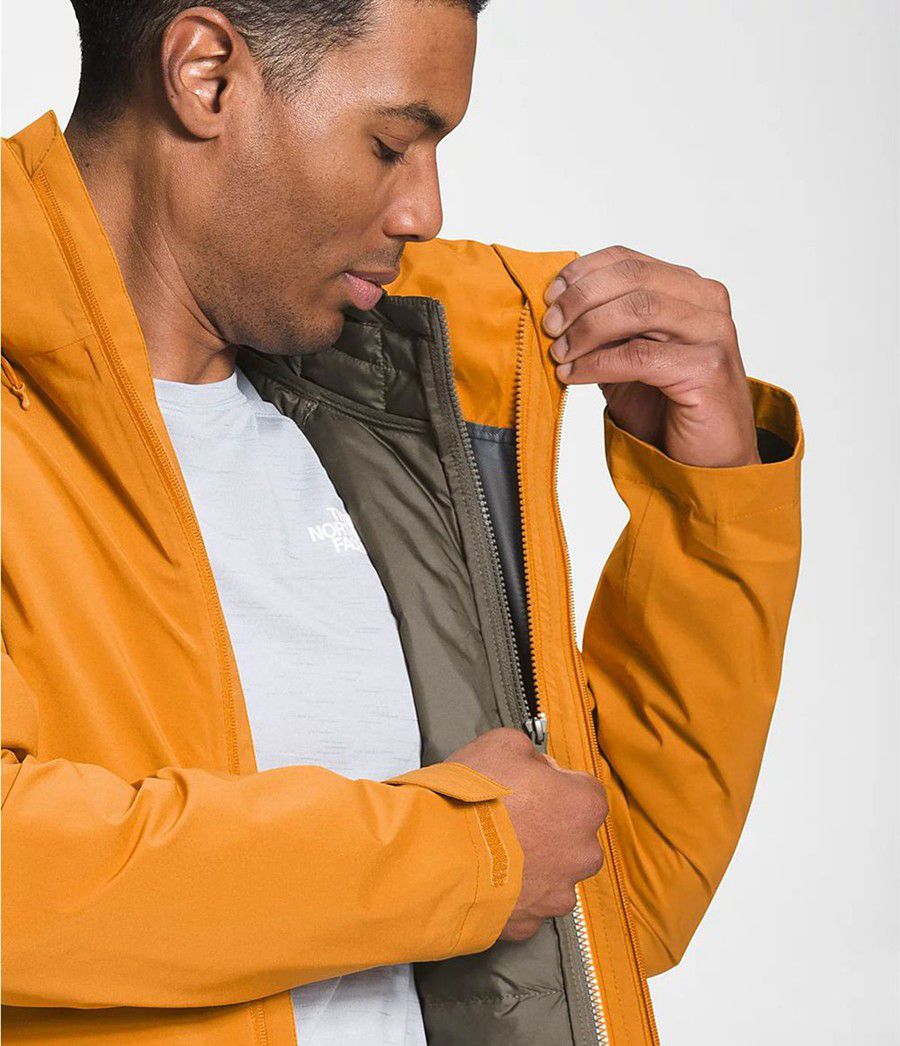 Pánské Rainwear The North Face Thermoball Eco Triclimate® Žluté | RBXIPWZ-76