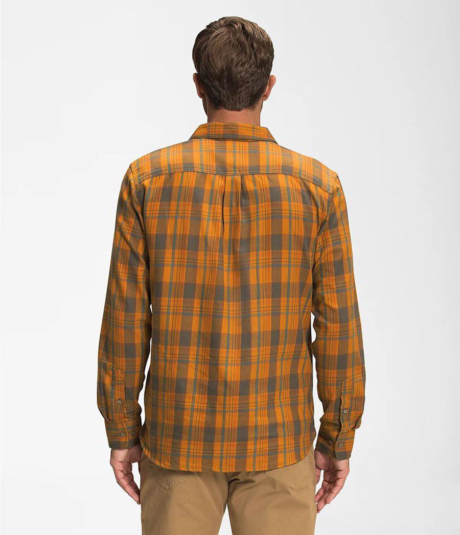 Pánské T-Shirts The North Face Arroyo Lw Flannel Žluté | IKPTASY-13