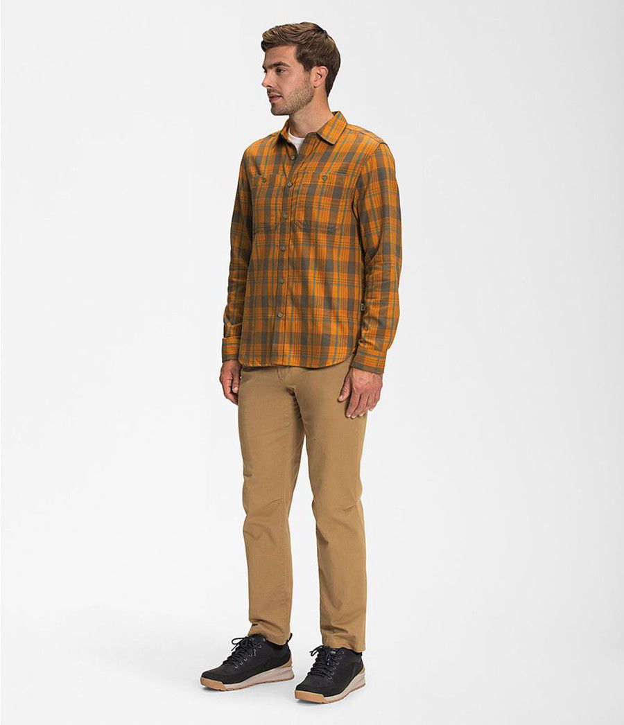 Pánské T-Shirts The North Face Arroyo Lw Flannel Žluté | IKPTASY-13