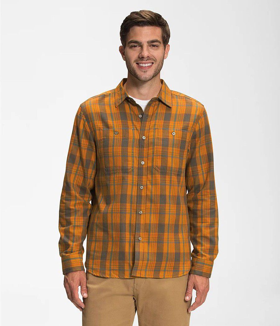 Pánské T-Shirts The North Face Arroyo Lw Flannel Žluté | IKPTASY-13