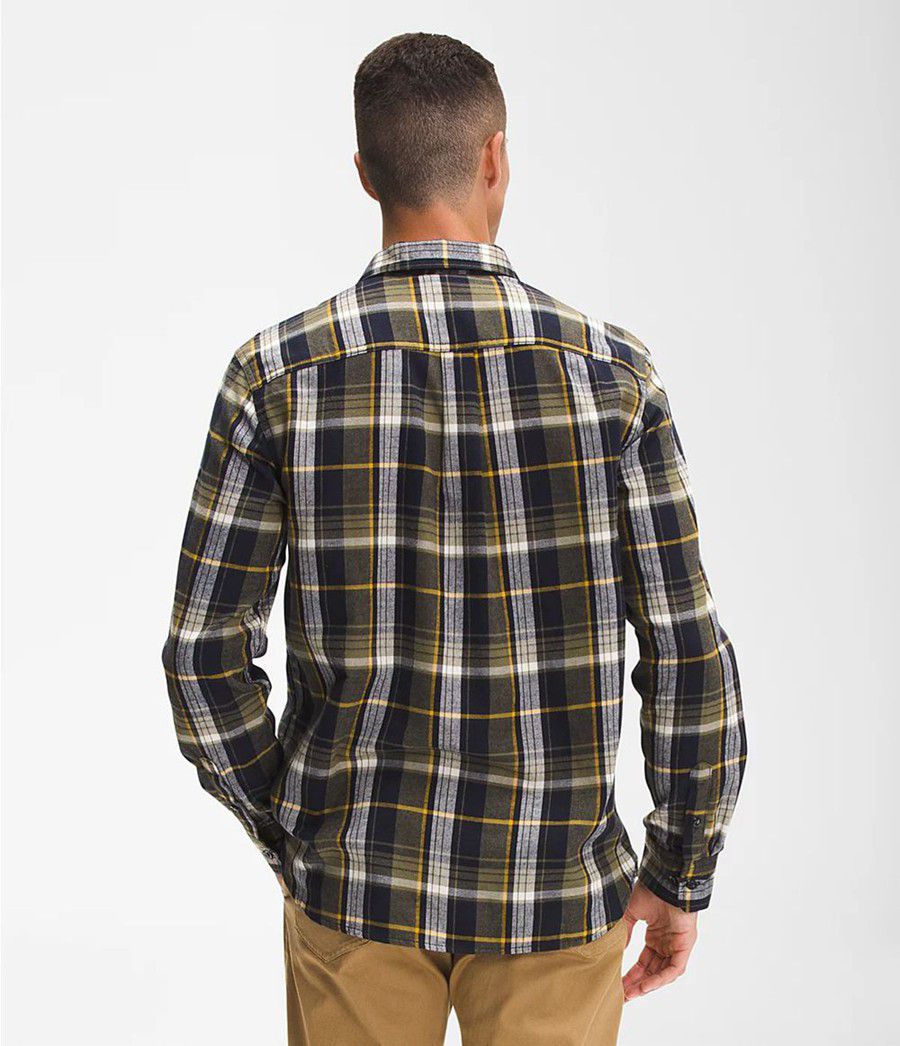 Pánské T-Shirts The North Face Arroyo Lw Flannel Olivy Zelené | SATHYGZ-40