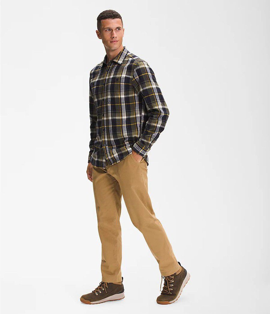 Pánské T-Shirts The North Face Arroyo Lw Flannel Olivy Zelené | SATHYGZ-40