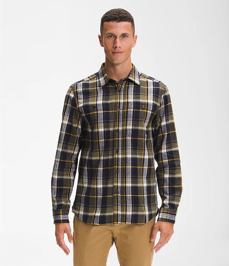 Pánské T-Shirts The North Face Arroyo Lw Flannel Olivy Zelené | SATHYGZ-40