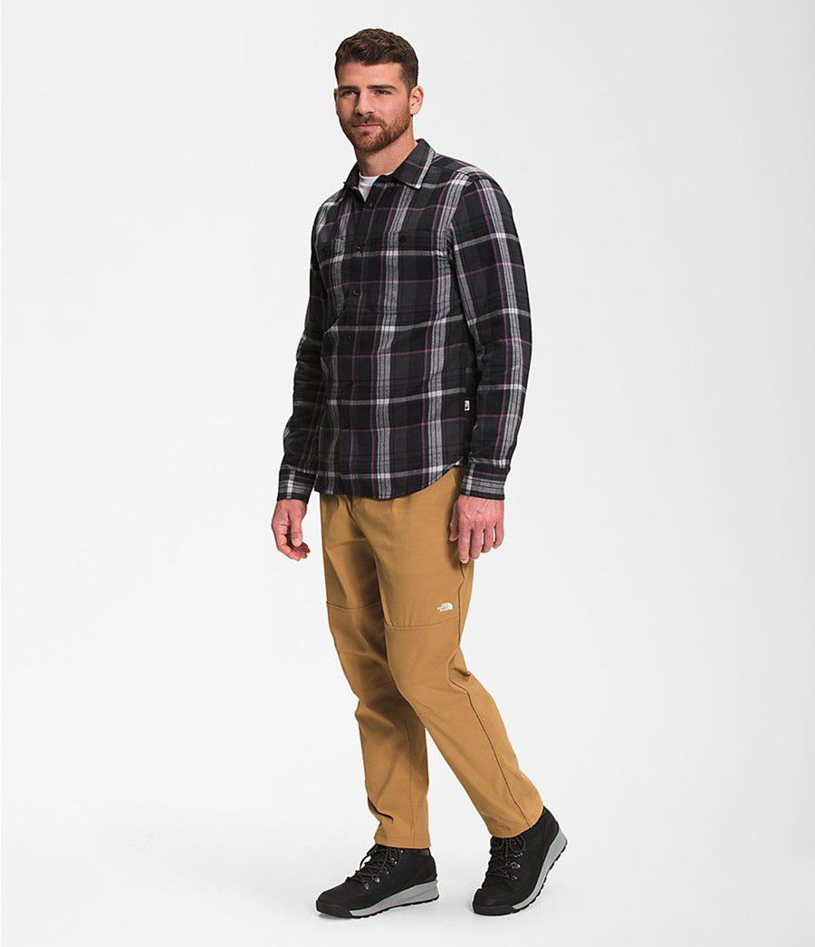 Pánské T-Shirts The North Face Arroyo Lw Flannel Šedé | WKGIFOD-52