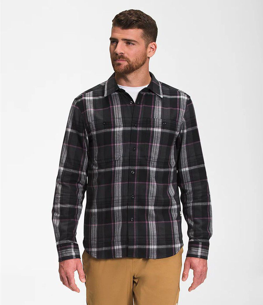 Pánské T-Shirts The North Face Arroyo Lw Flannel Šedé | WKGIFOD-52