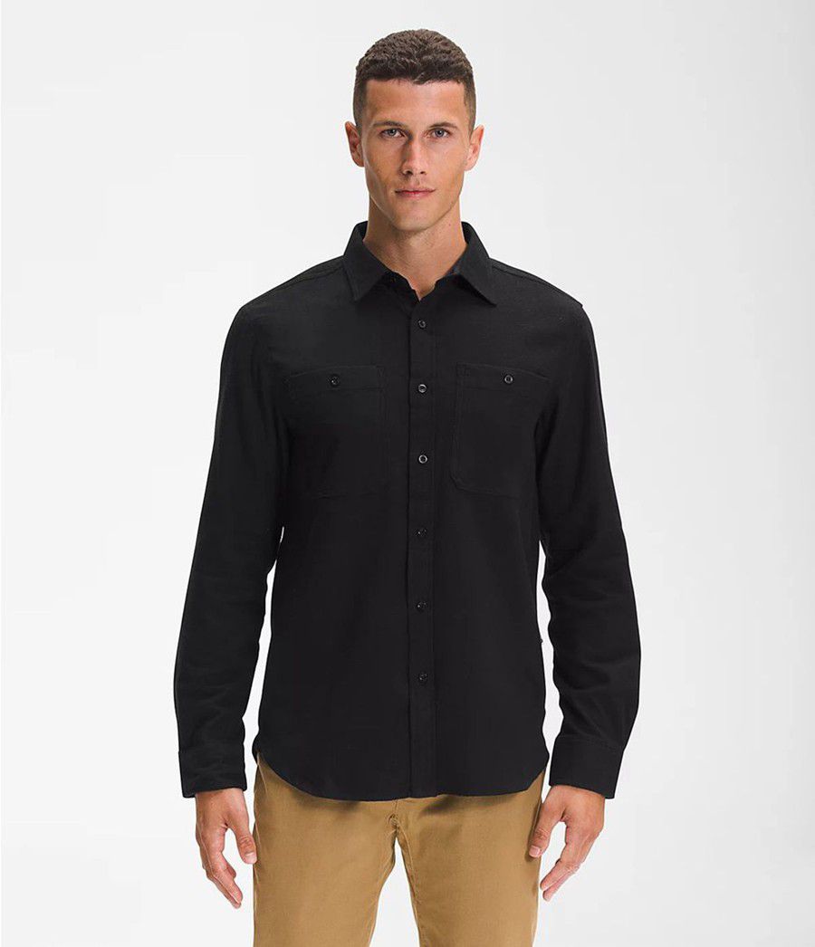 Pánské T-Shirts The North Face Arroyo Lw Flannel Černé | JGWDUNM-19