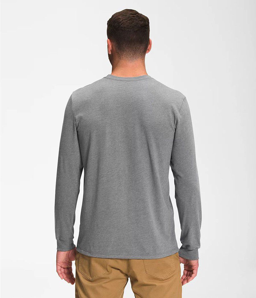 Pánské T-Shirts The North Face Bearscape Long Sleeve Šedé | PZNWJFQ-10