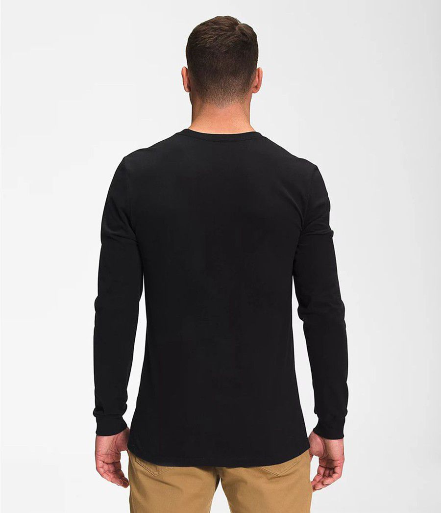 Pánské T-Shirts The North Face Bearscape Long Sleeve Černé | MOVHBAQ-18