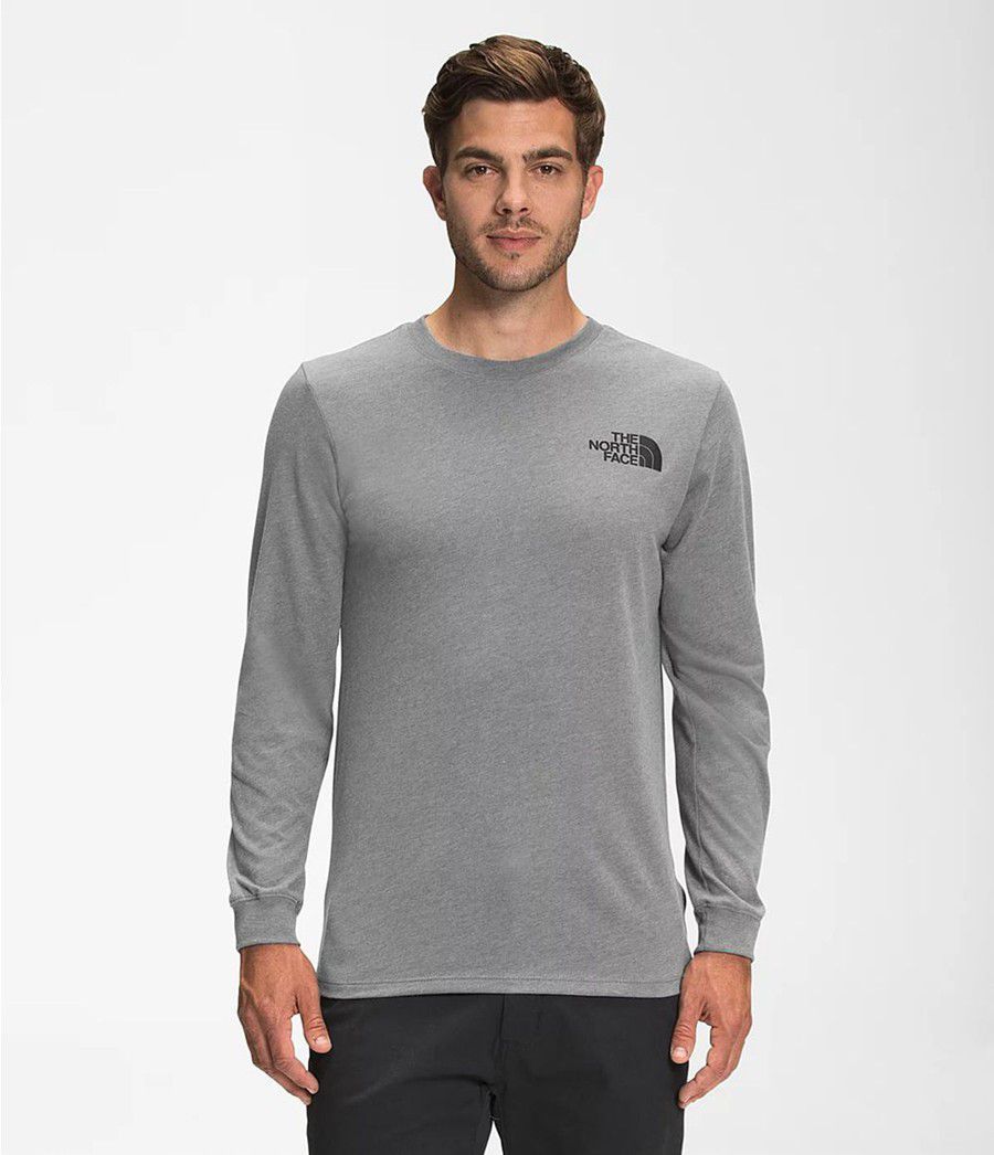 Pánské T-Shirts The North Face Long Sleeve Walls Šedé | LGCRDJS-83