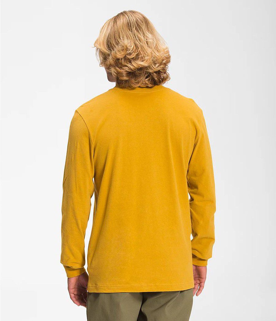 Pánské T-Shirts The North Face Long Sleeve Tnf Sleeve Hit Žluté | AXEPBYL-24