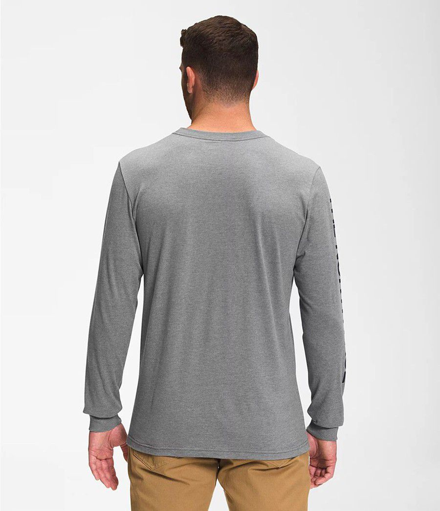 Pánské T-Shirts The North Face Long Sleeve Tnf Sleeve Hit Šedé | RTNWHXS-18