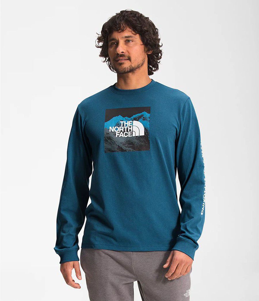 Pánské T-Shirts The North Face Long Sleeve Logo Play Blankyt | VTOMKDB-85