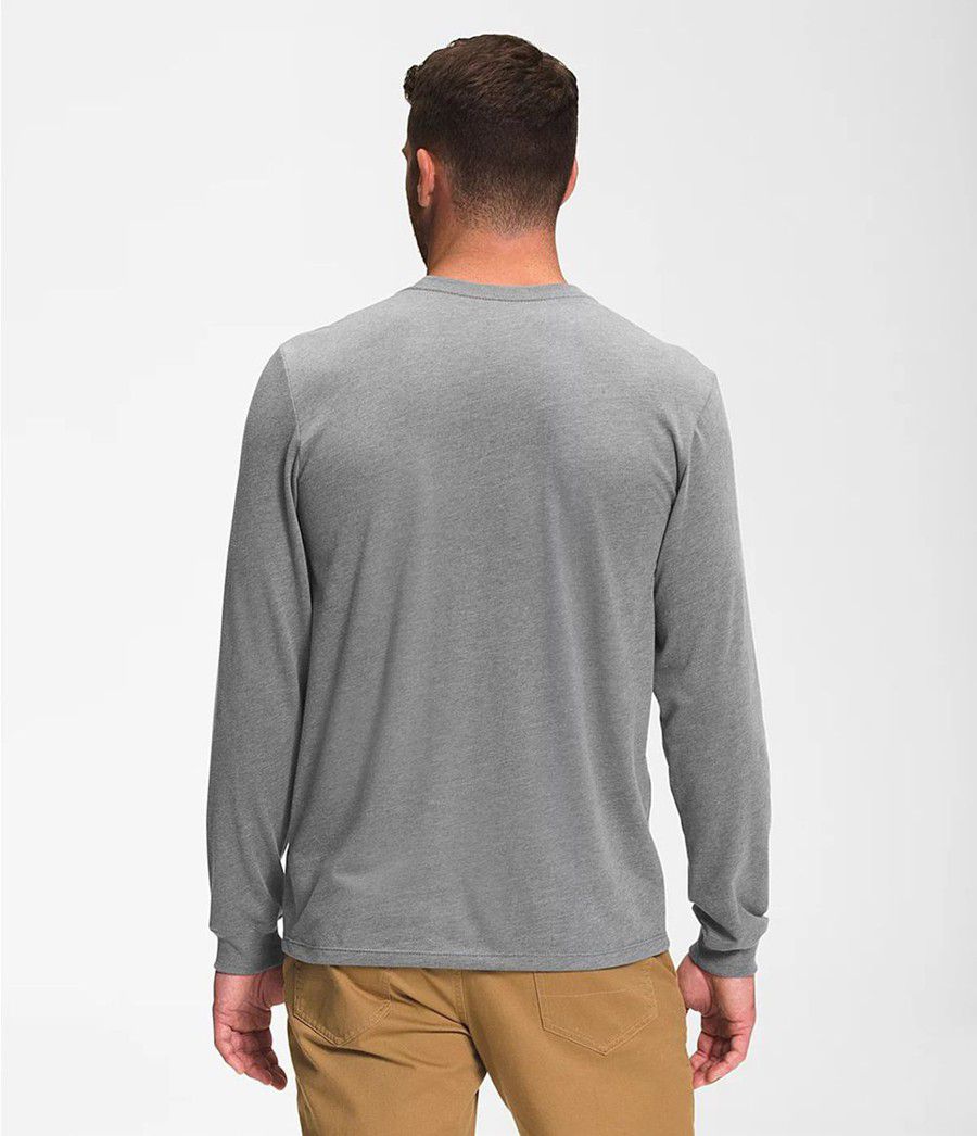 Pánské T-Shirts The North Face Long Sleeve Half Dome Šedé | HAVOCEN-63