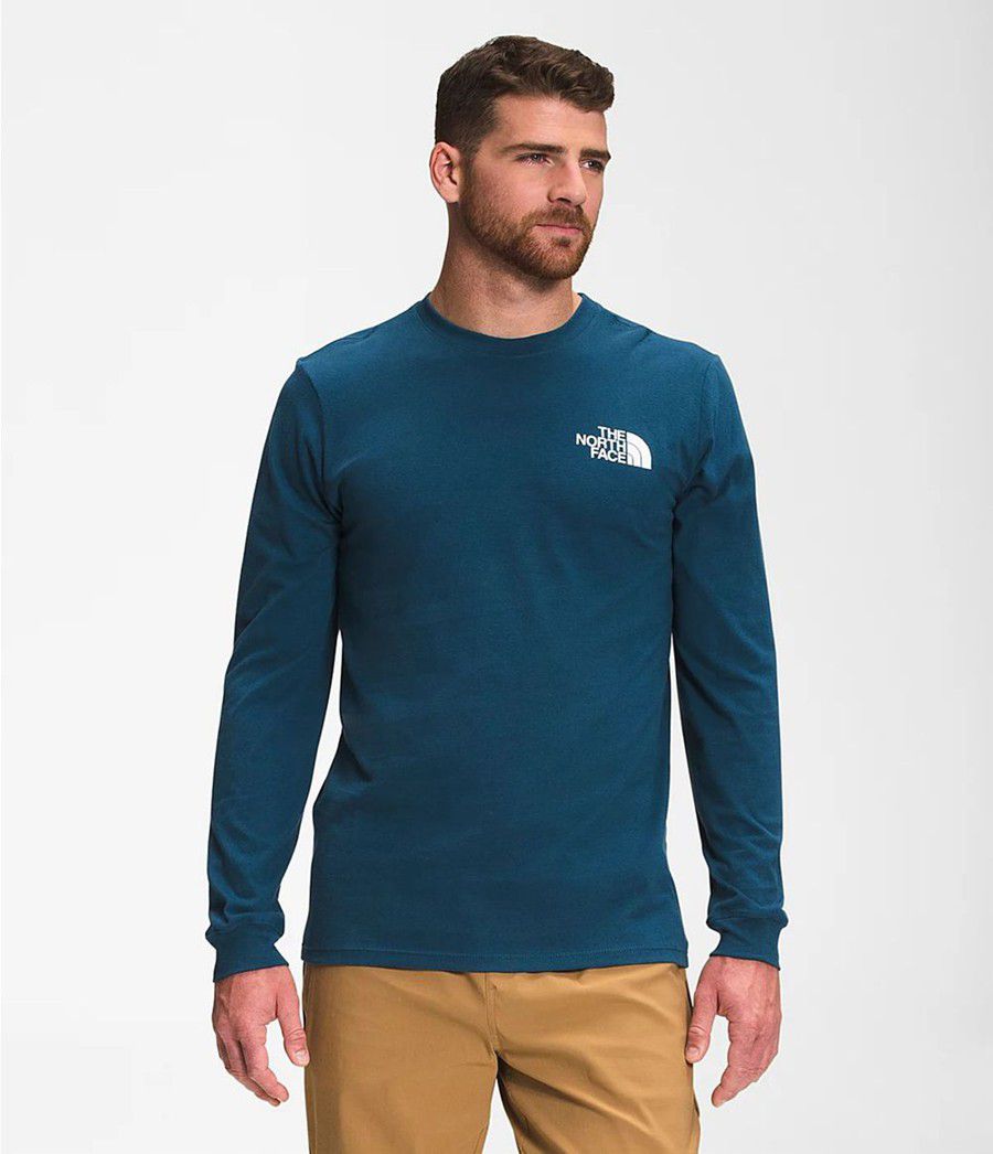 Pánské T-Shirts The North Face Long Sleeve Box Nse Blankyt | NFMBZLR-72