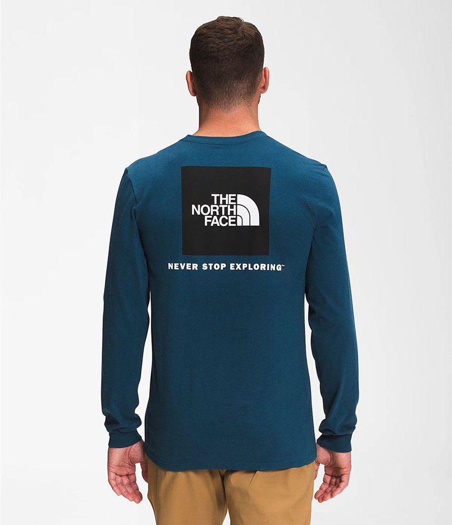 Pánské T-Shirts The North Face Long Sleeve Box Nse Blankyt | NFMBZLR-72