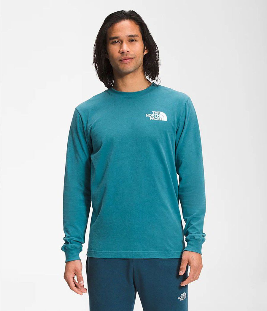 Pánské T-Shirts The North Face Long Sleeve Box Nse Blankyt | ZSDRNML-21