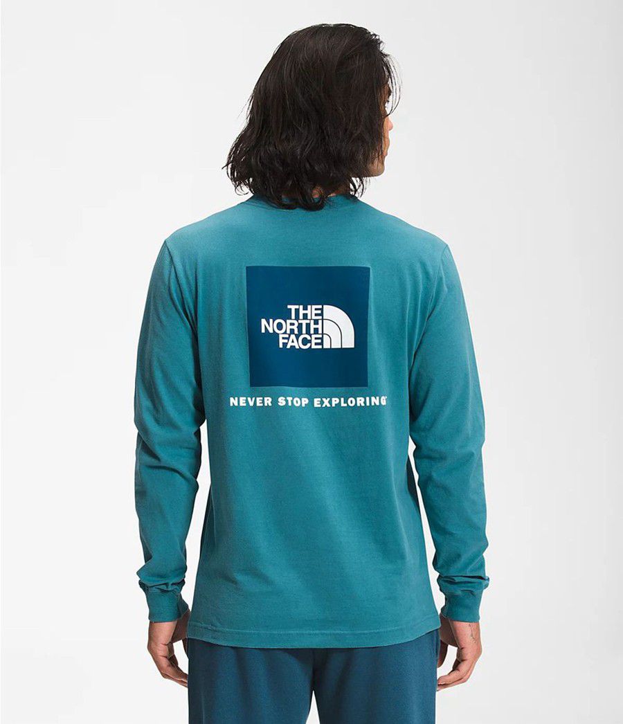 Pánské T-Shirts The North Face Long Sleeve Box Nse Blankyt | ZSDRNML-21