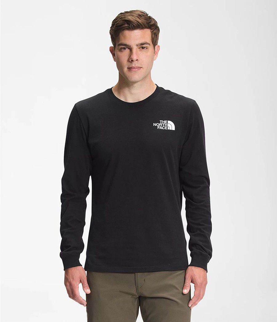 Pánské T-Shirts The North Face Long Sleeve Bear Nse Černé | MDFWJZB-06