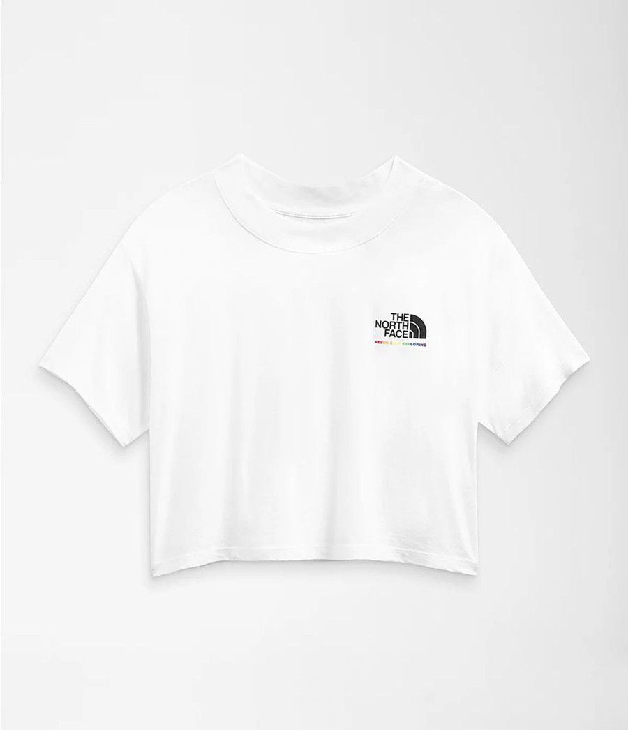 Pánské T-Shirts The North Face Pride Short Sleeve Crop Bílé | CSEBVTH-85