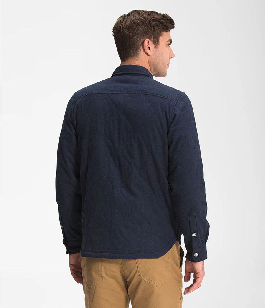 Pánské T-Shirts The North Face Quilted Overshirt Tmavě Blankyt | ZPSENLK-25