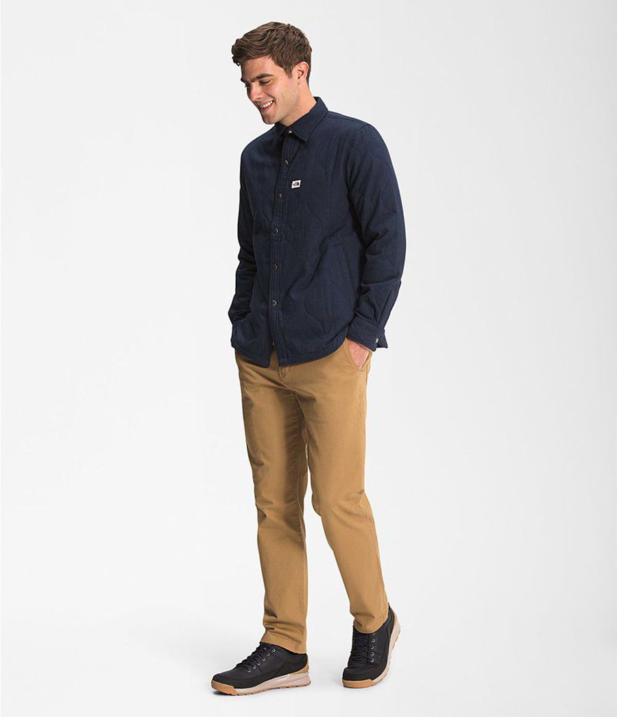 Pánské T-Shirts The North Face Quilted Overshirt Tmavě Blankyt | ZPSENLK-25